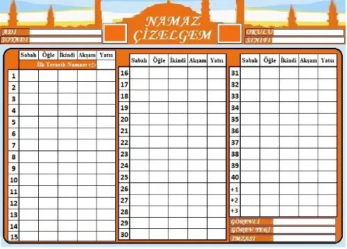 Namaz Çizelgem kapak görseli