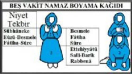 Kızlar 5 Vakit Namaz Boyama Kağıdı kapak görseli
