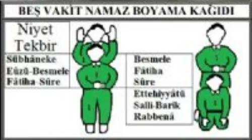 Erkekler 5 Vakit Namaz Boyama Kağıdı kapak görseli